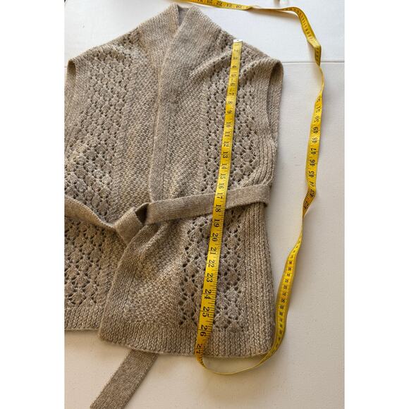 Elie Tahari Cardigan Sweater Women One size Knit Designer Neutral Minimalistic - Picture 4 of 7